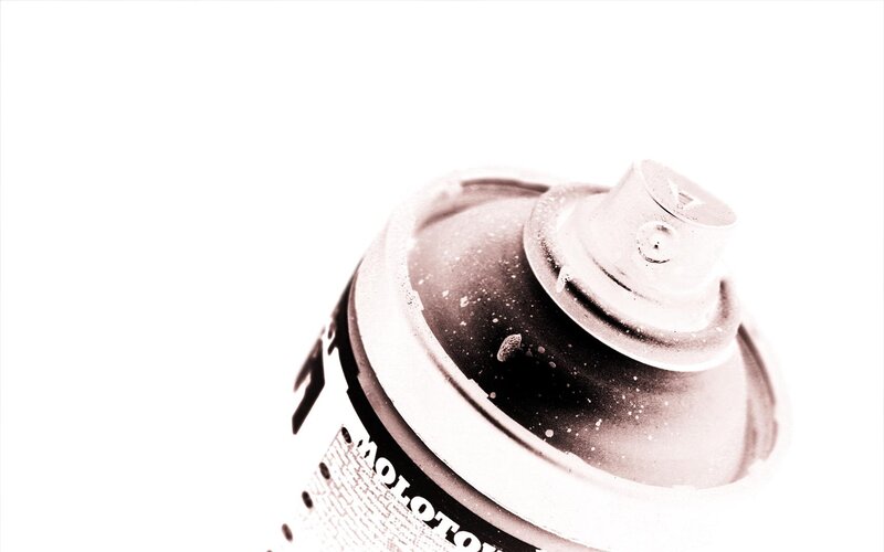 spray paint can close-up