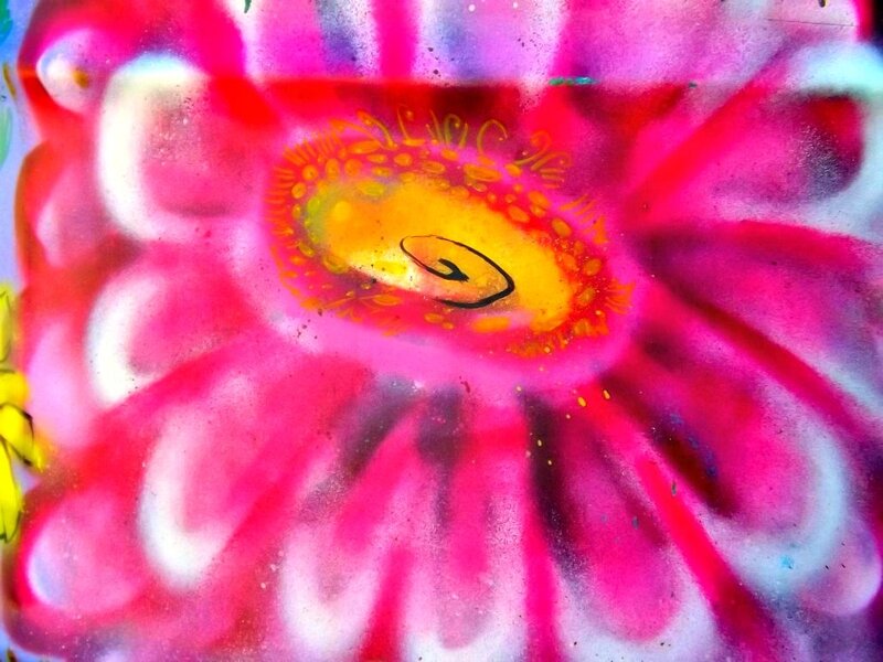 Spray-painted Flower
