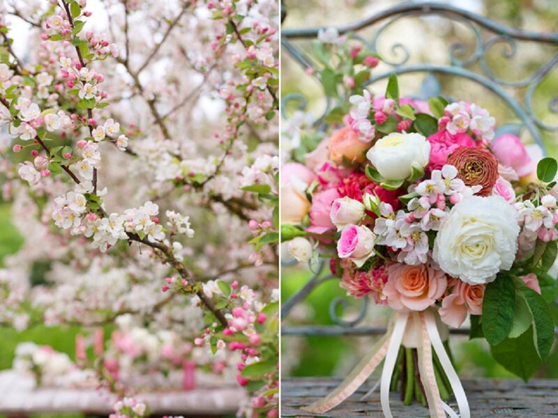 Spring Blossoms and Bouquet