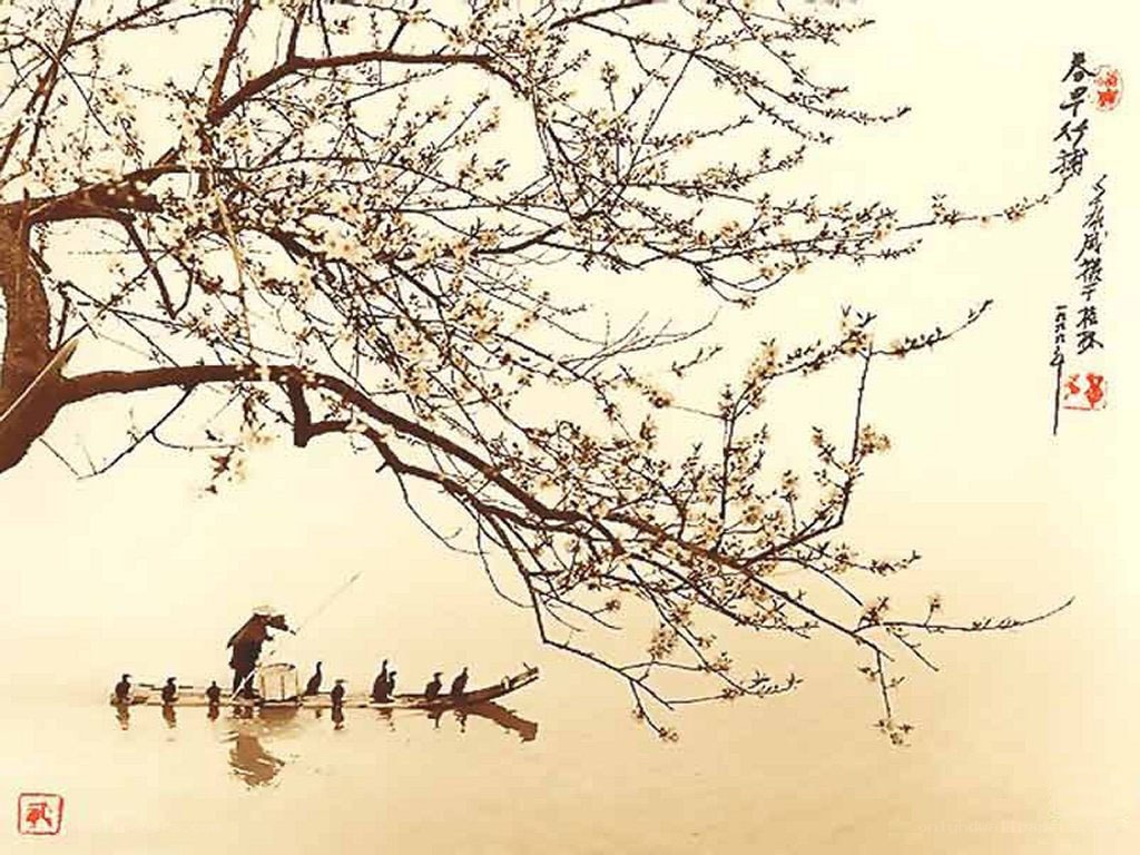 Spring dawn on a river