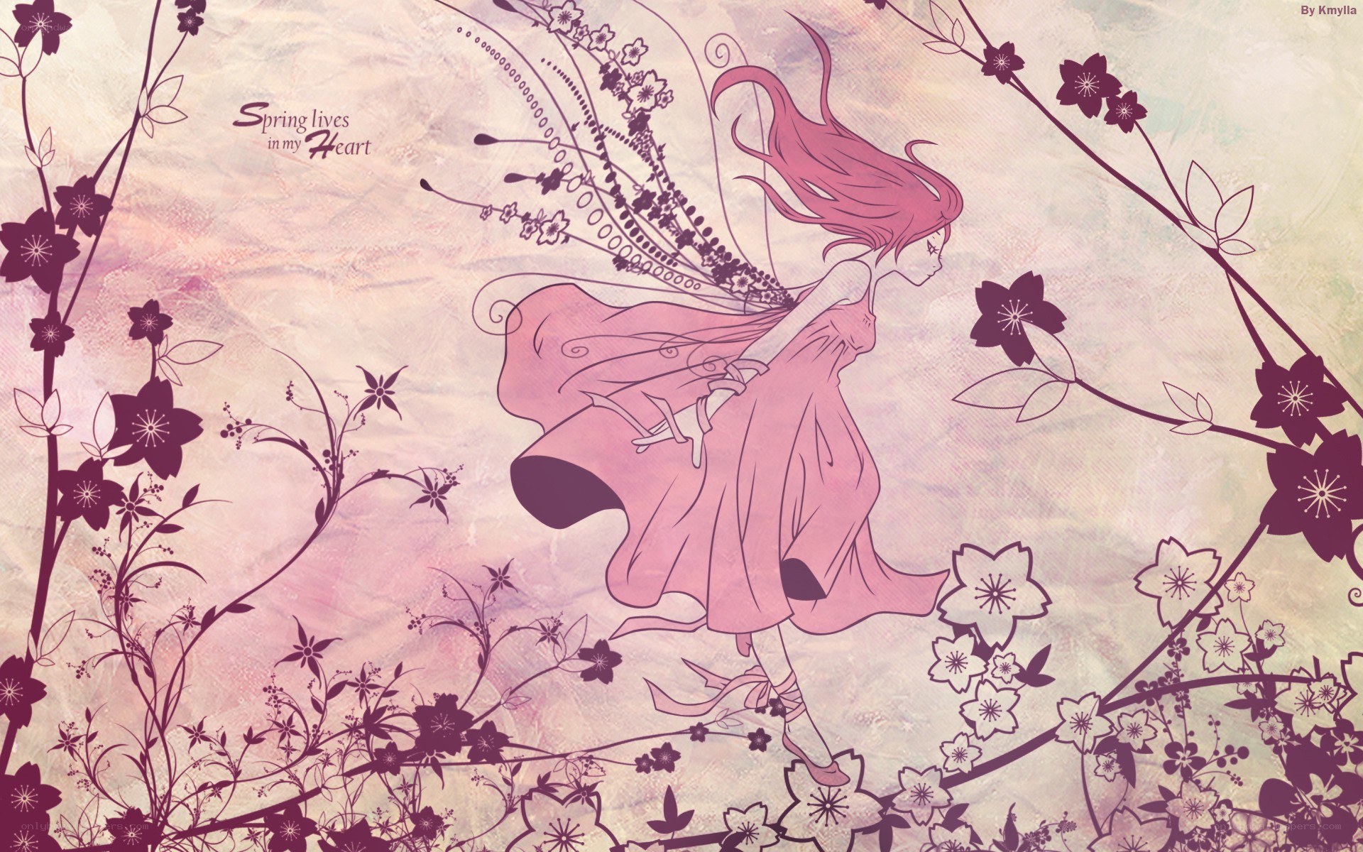 spring fairy with flowers