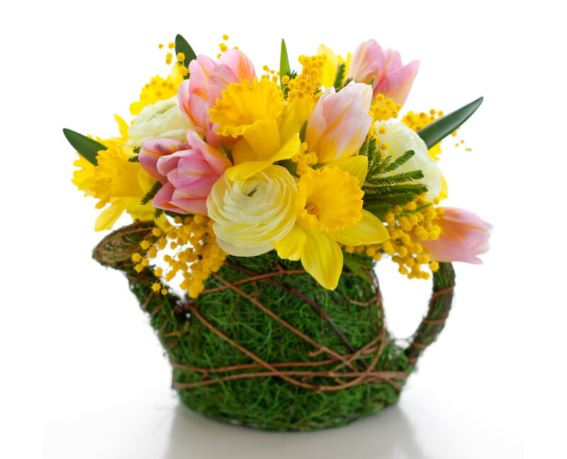 Spring Flower Bouquet — Yellow, Bright, Photograph