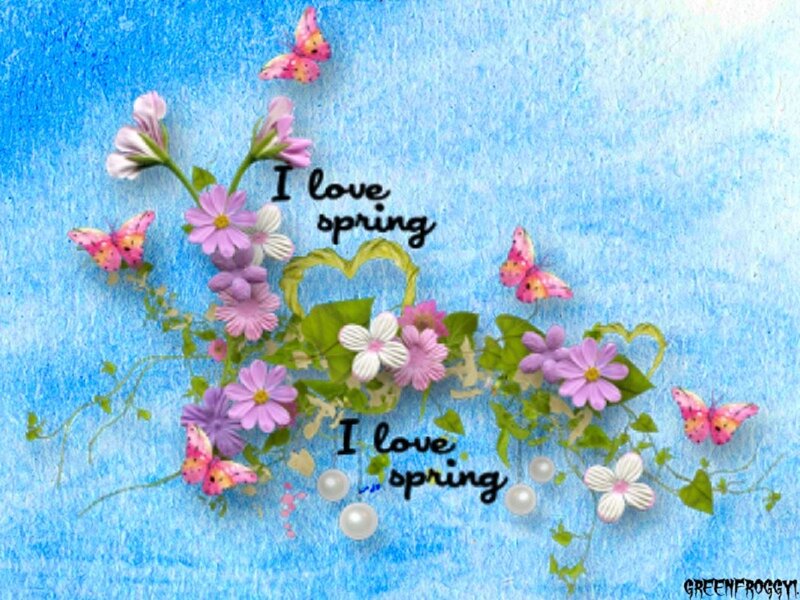 Spring Flowers and Butterflies