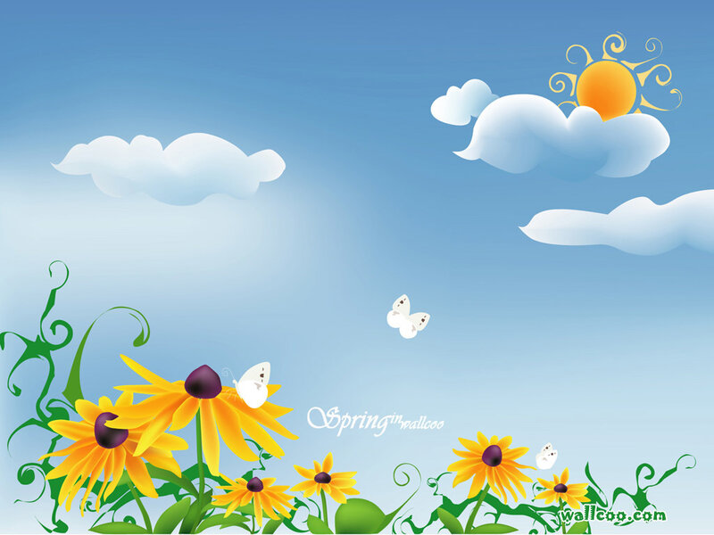 Spring flowers and sun