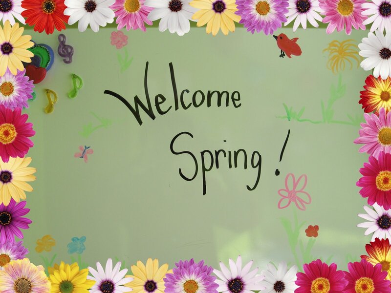 Spring Flowers and Text