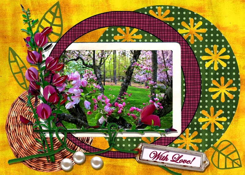 Spring Flowers in Basket