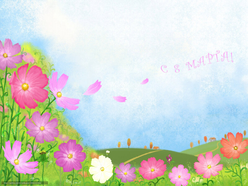 Spring flowers landscape
