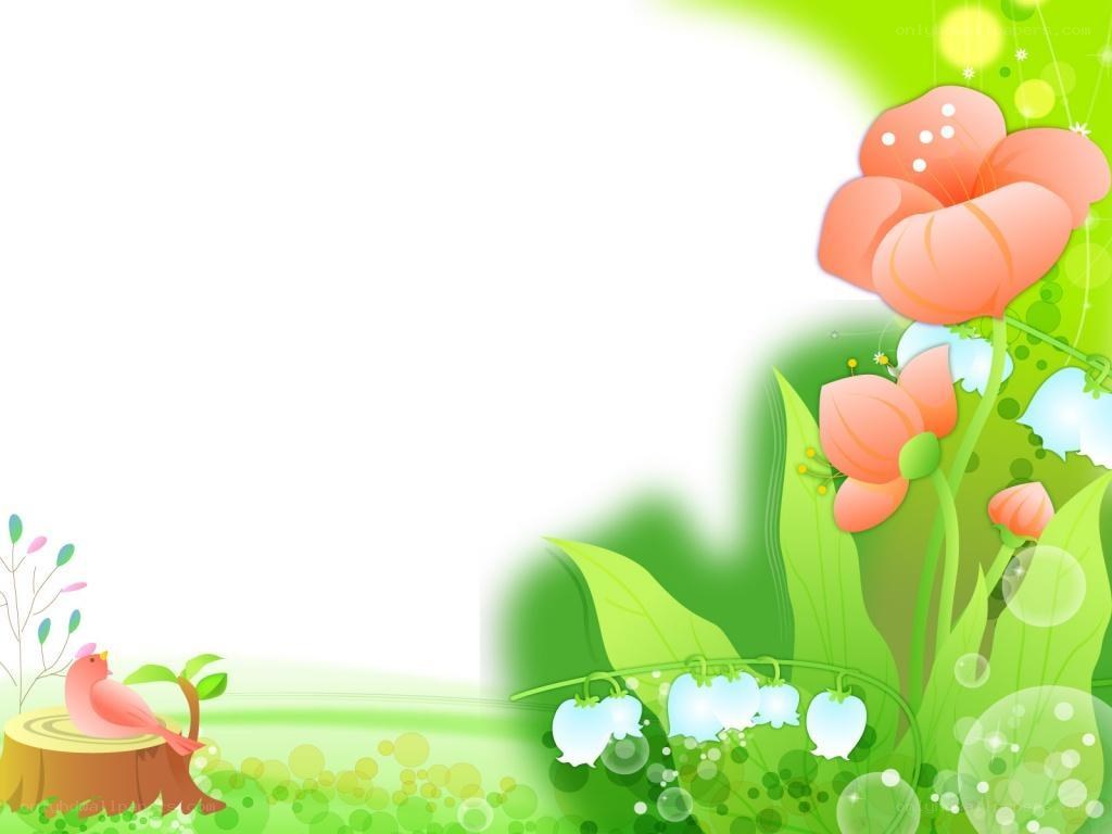 spring garden with flowers and bird