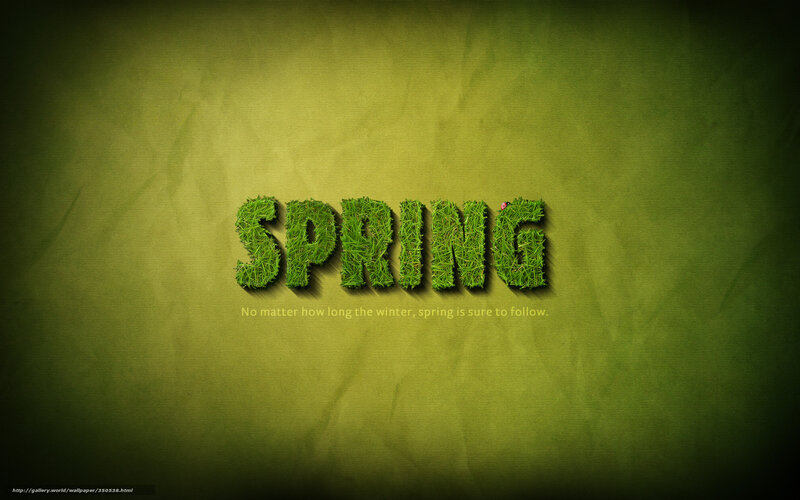 Spring grass text