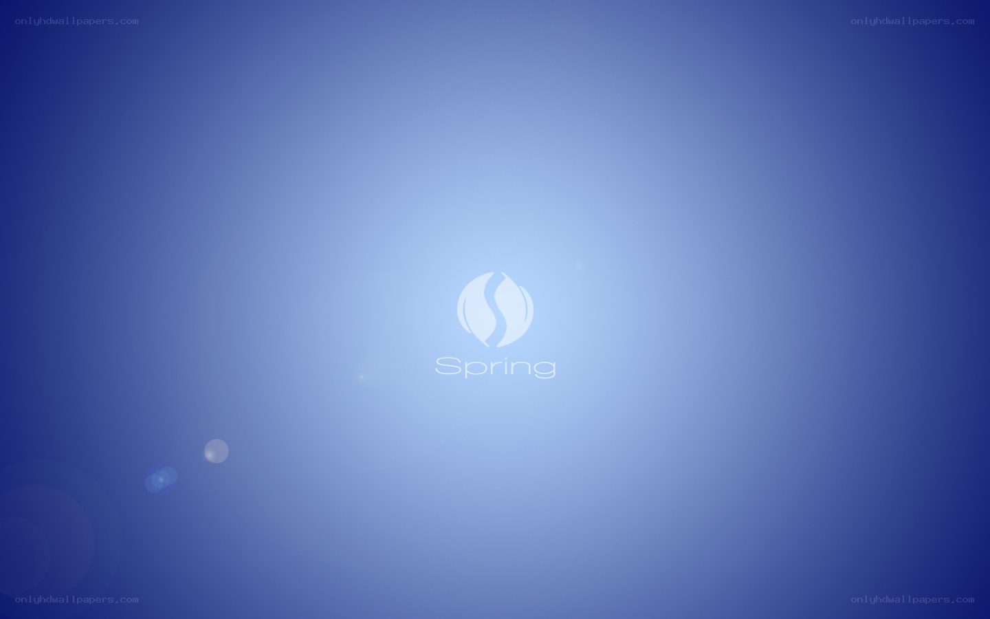 Spring logo on blue background