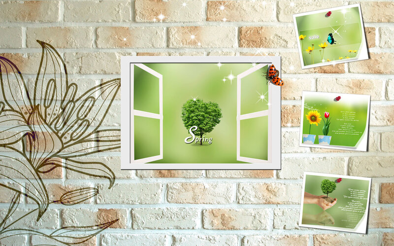 Spring Tree in Window