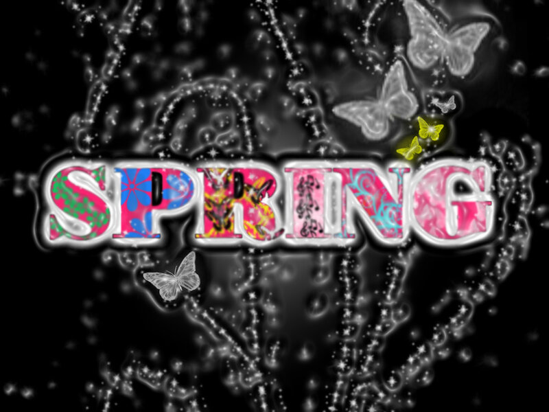 spring with butterflies