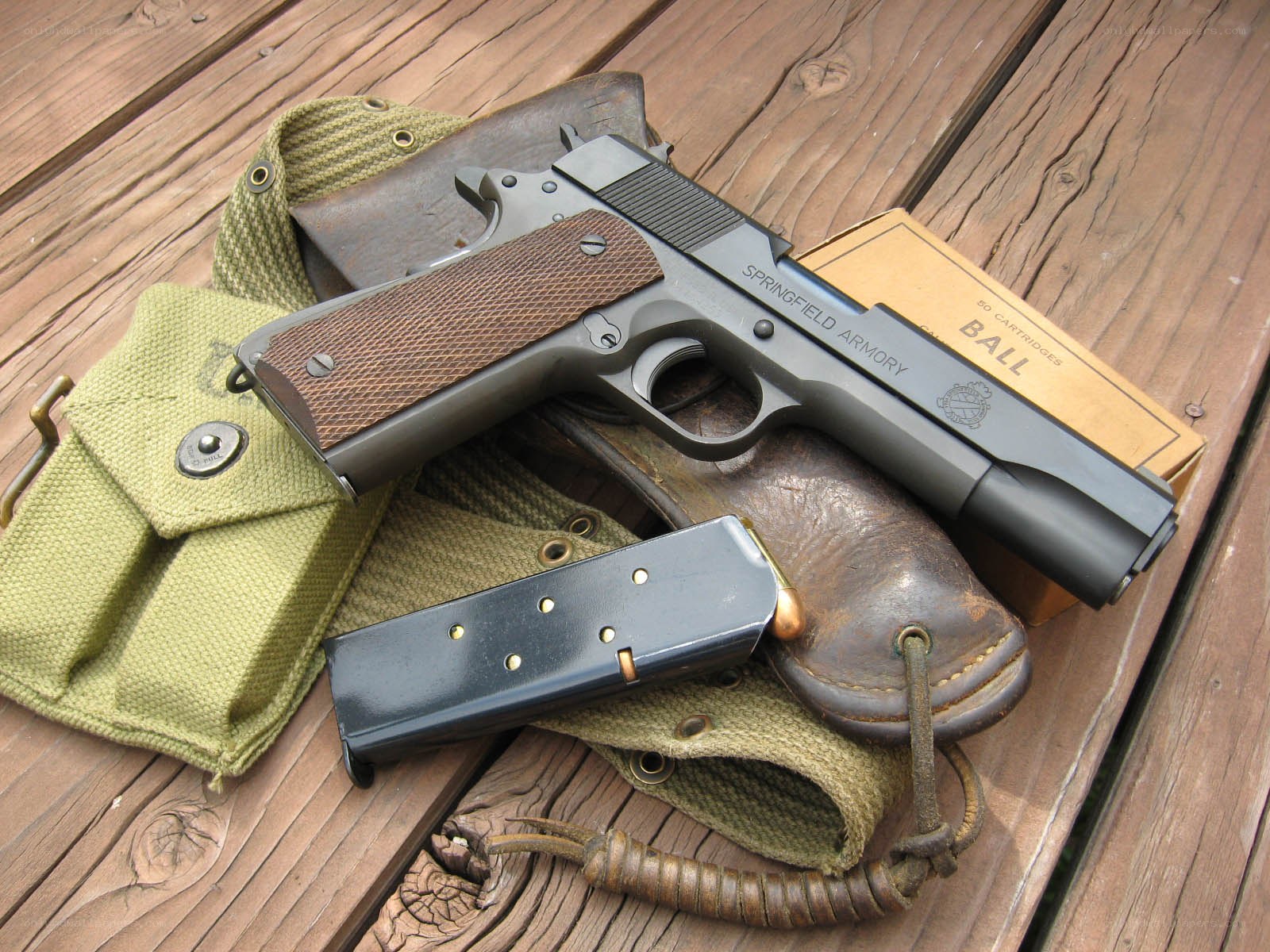 Springfield Armory pistol with accessories