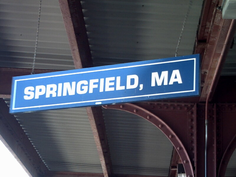 Springfield MA train station sign
