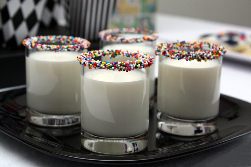 sprinkled milk drinks