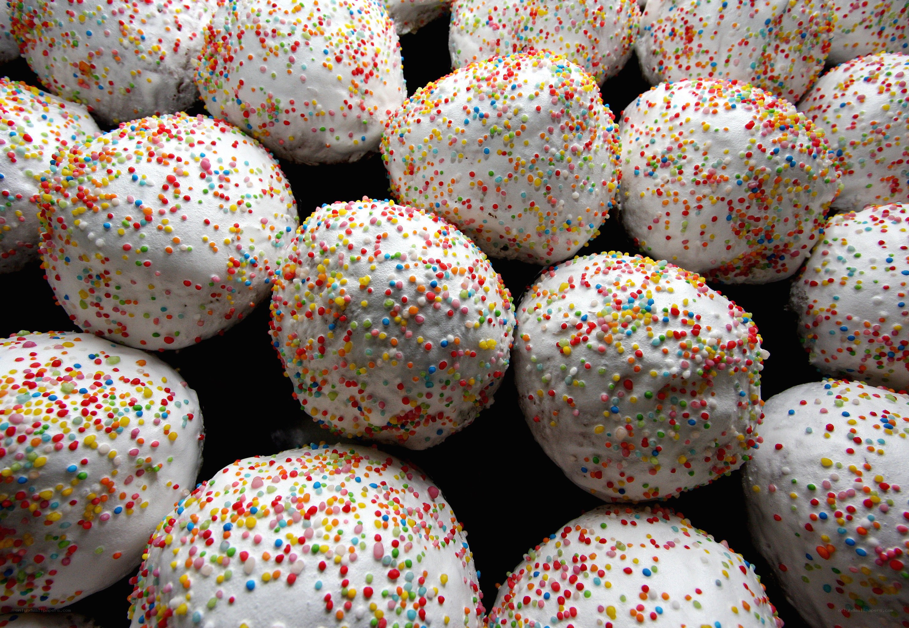 sprinkled white cake balls