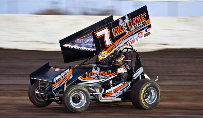 Sprint Car on Dirt Track