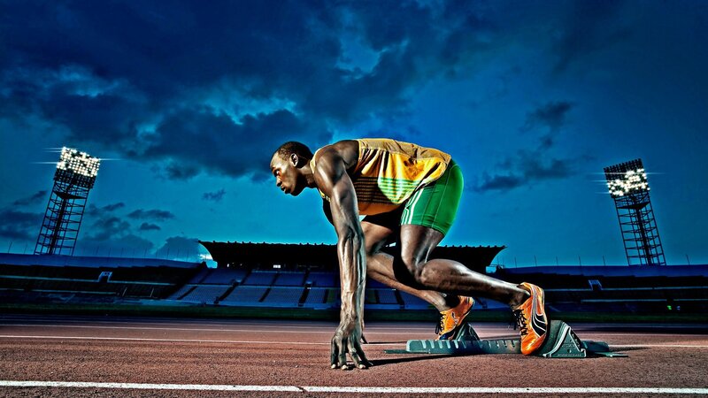 Sprinter in Starting Position