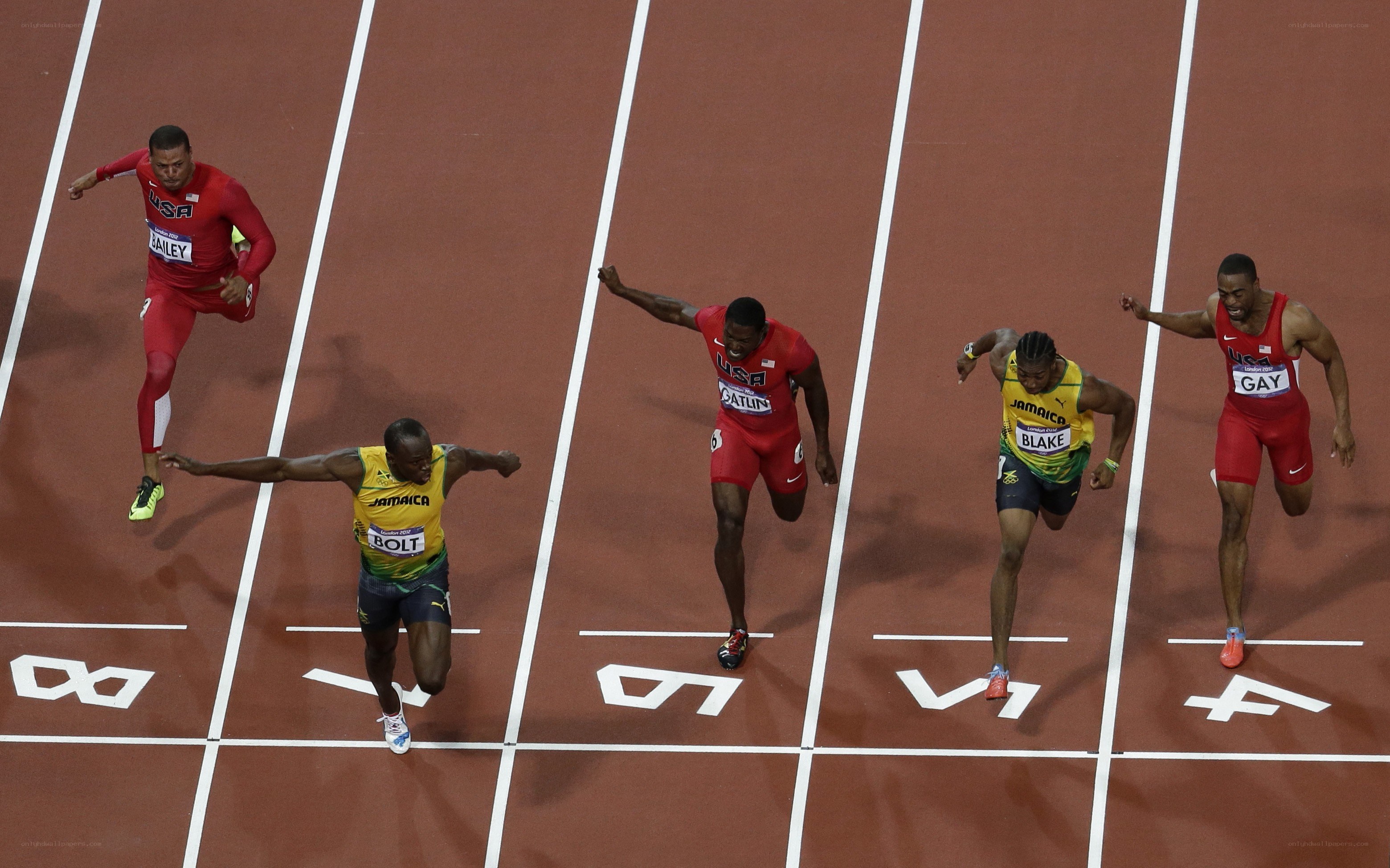 Sprinters at the finish line