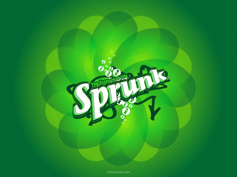 Sprunk soda logo design