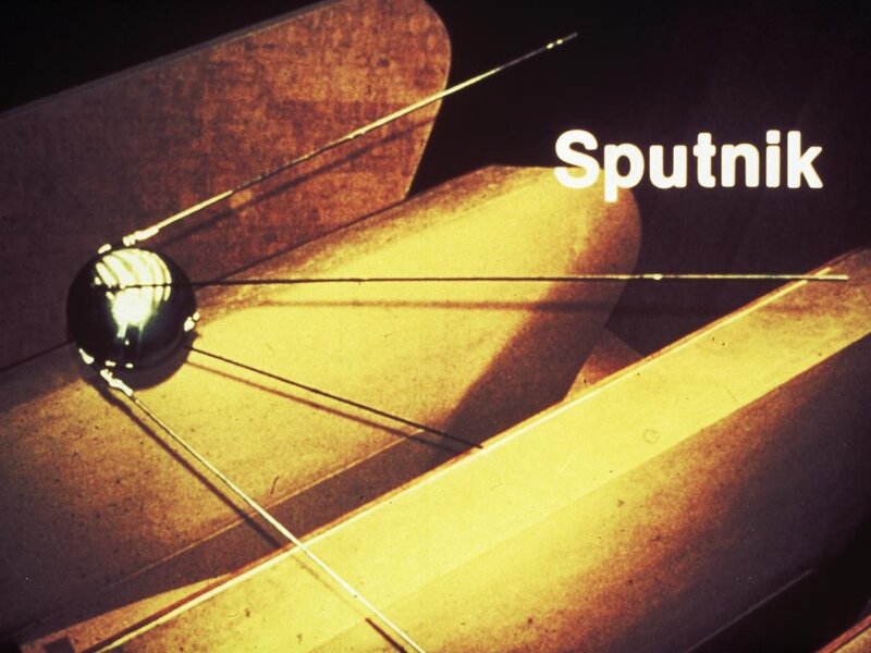 Sputnik Satellite Model — Yellow
