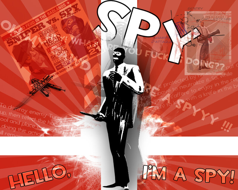 Spy character collage