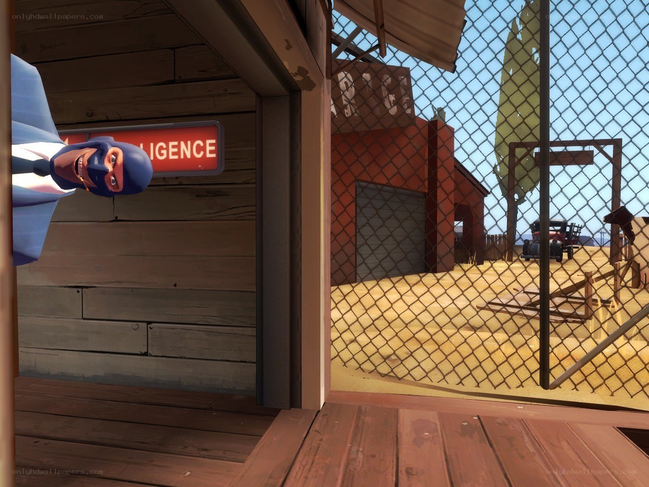 Spy character in a game scene