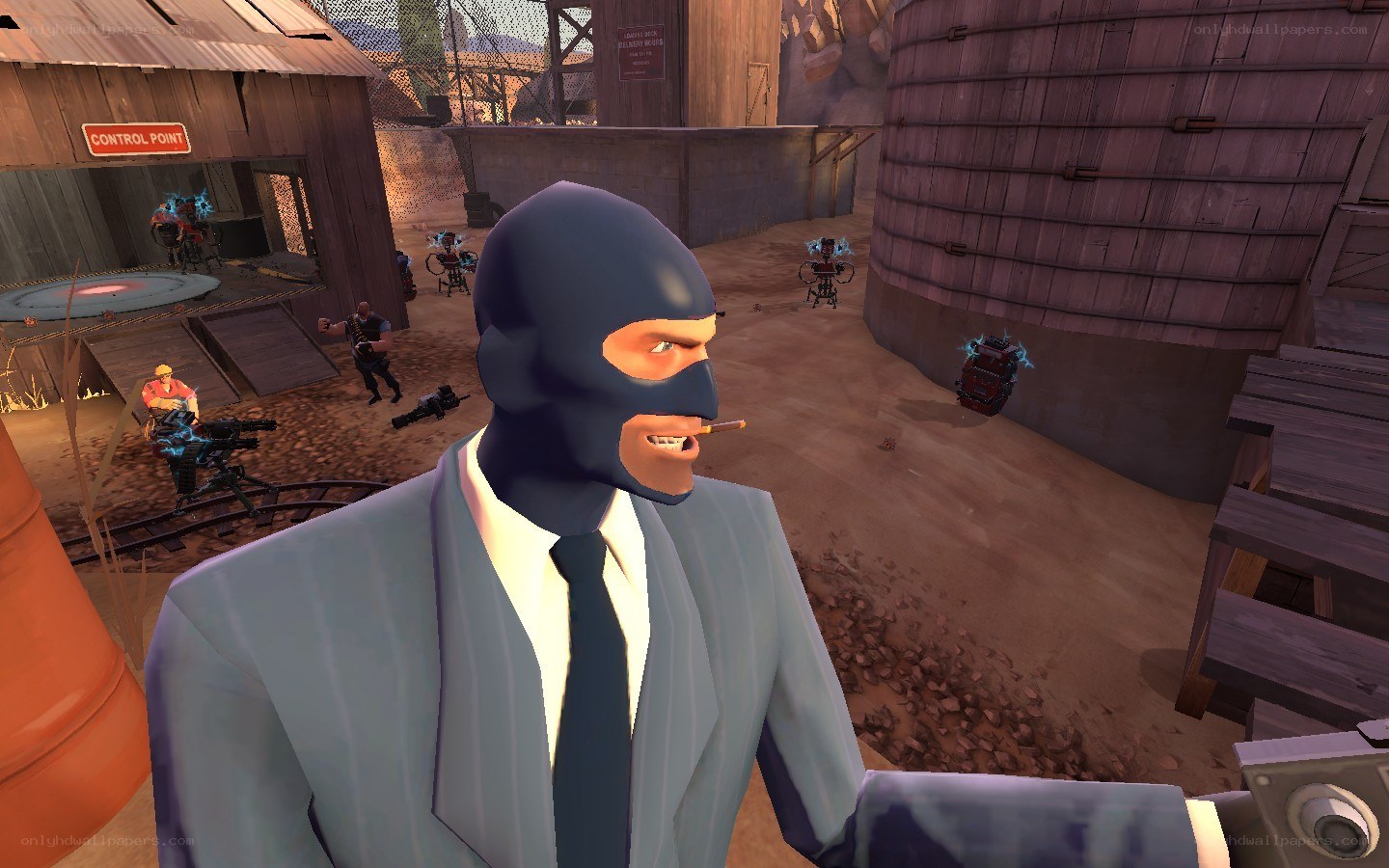 Spy character in game scene