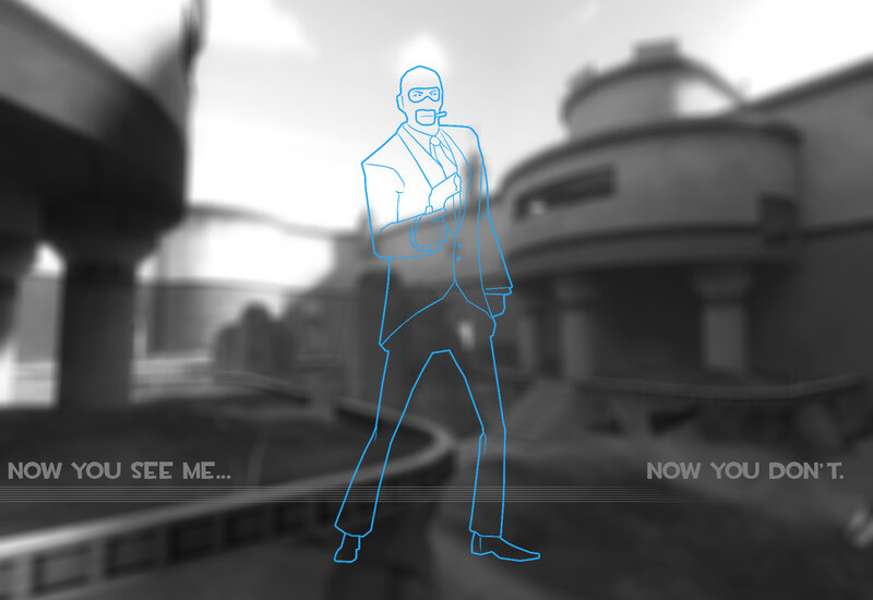 Spy character outline in game scene