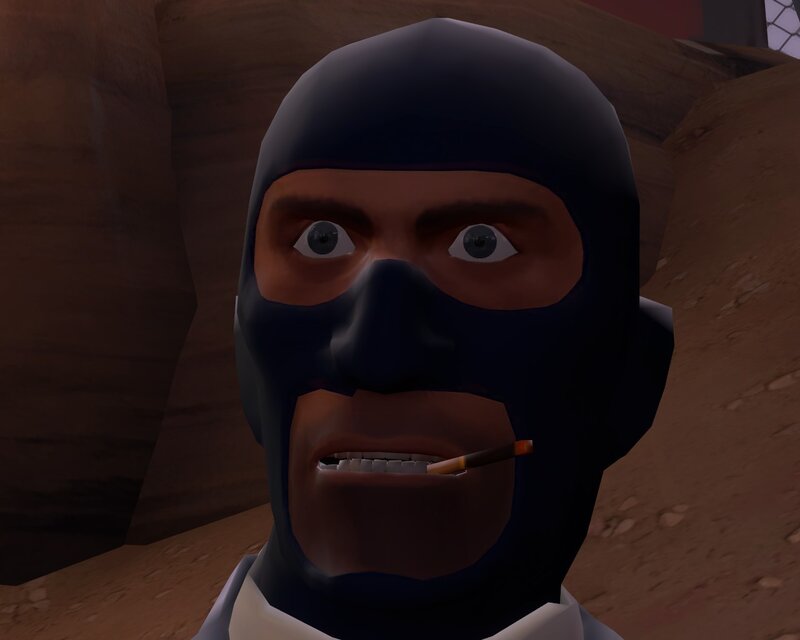 spy character with cigarette