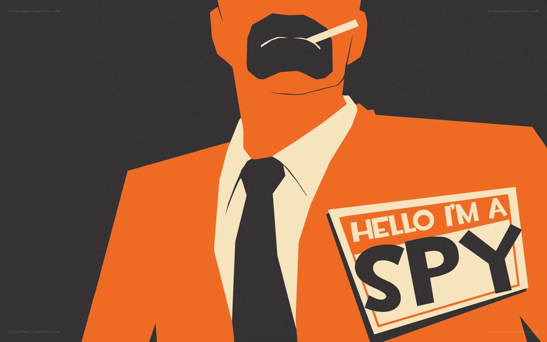 spy character with name tag