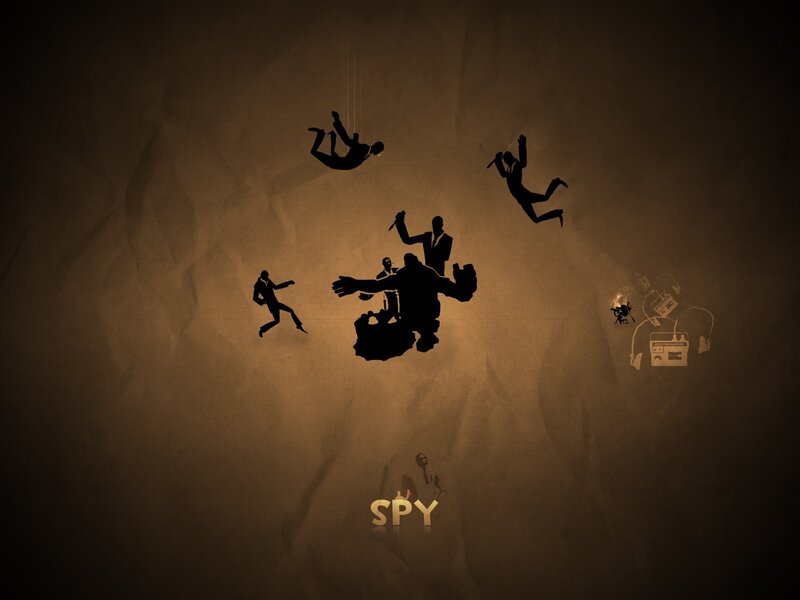 Spy game character silhouettes