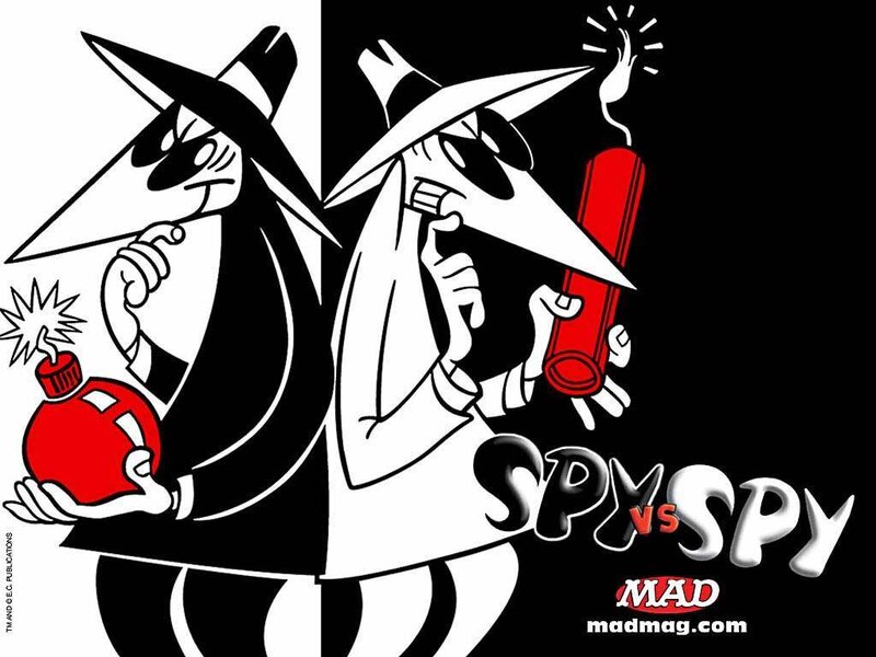 Spy vs Spy cartoon illustration