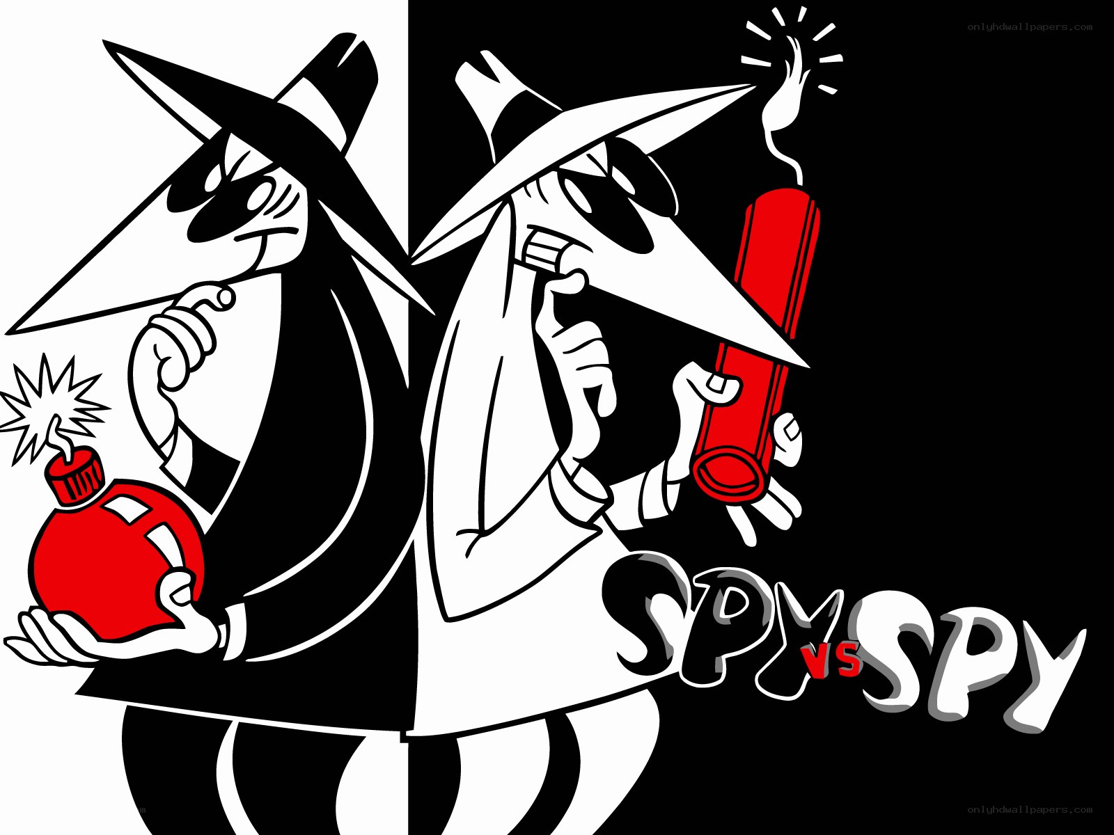 Spy vs Spy cartoon illustration
