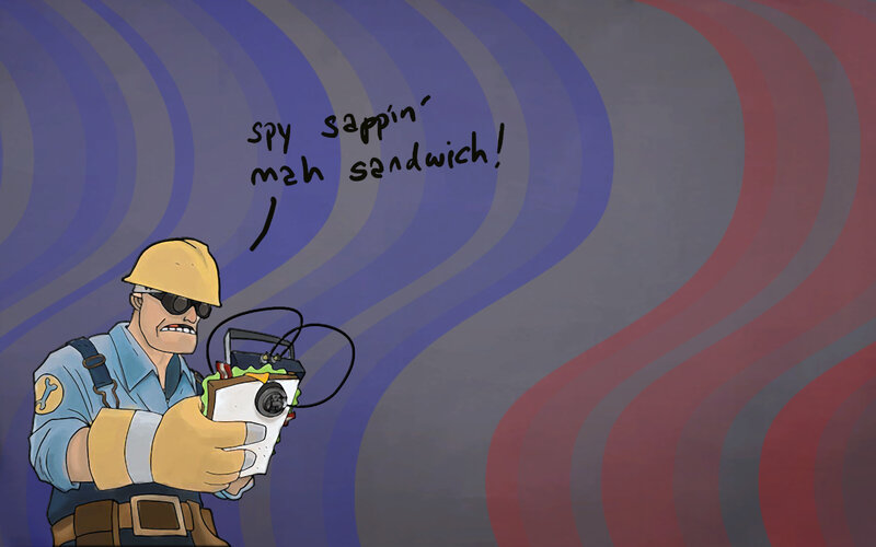 Spy with a sandwich