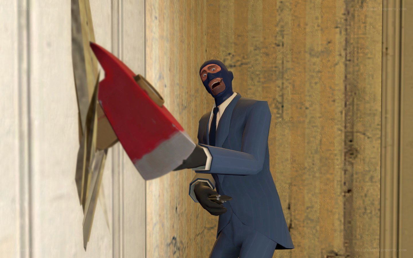 Spy with an axe