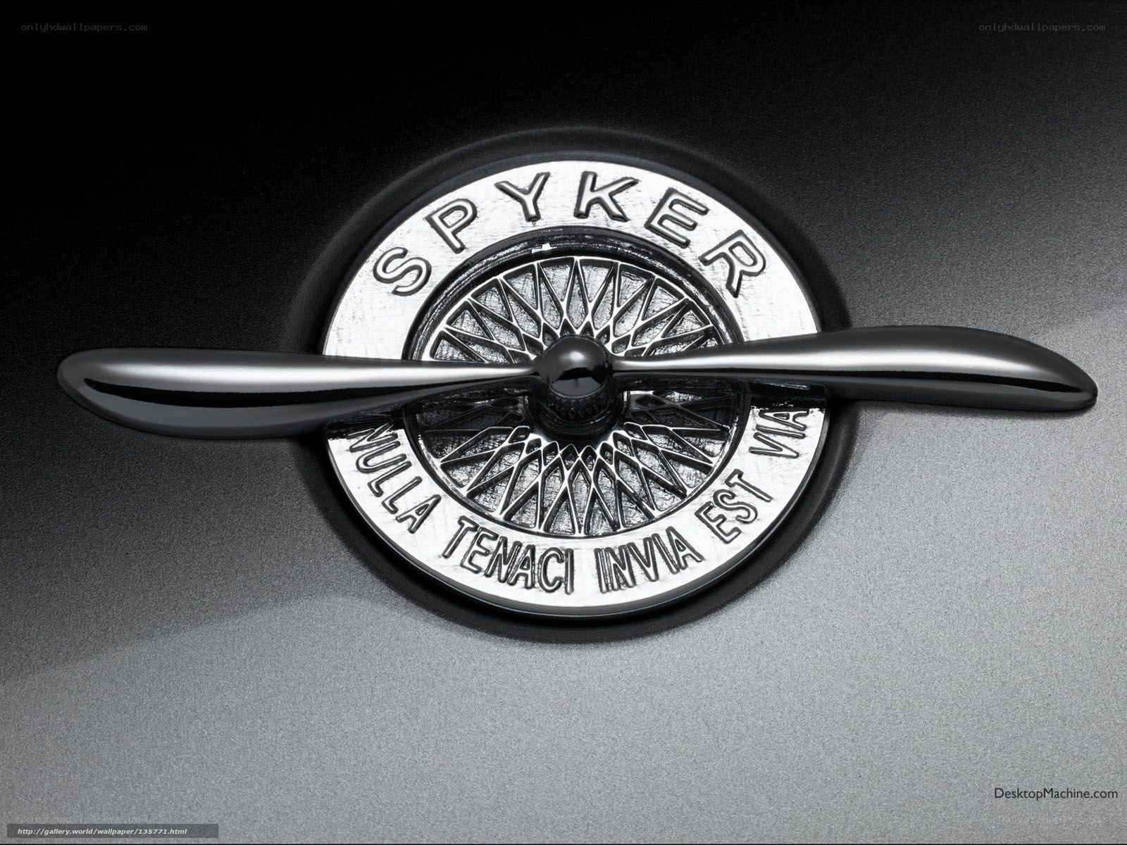 Spyker car emblem close-up
