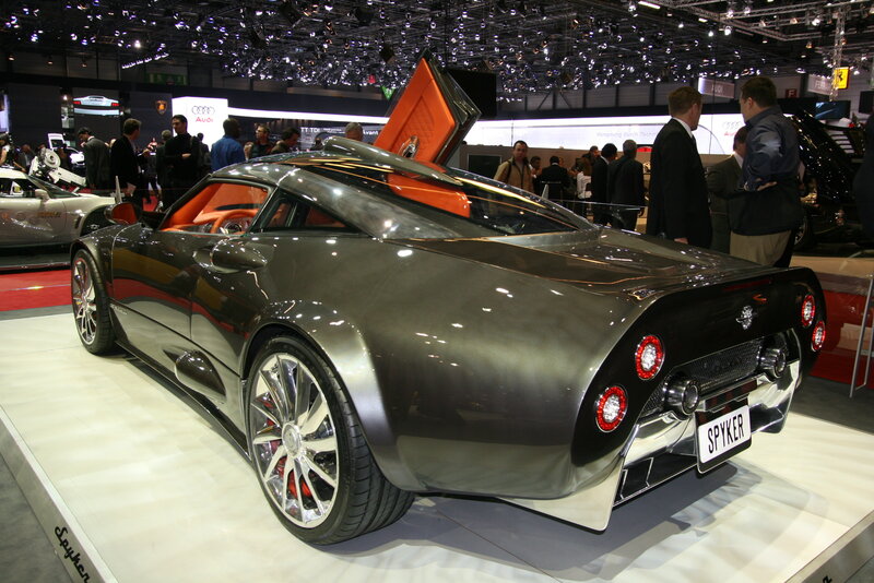 Spyker sports car on display