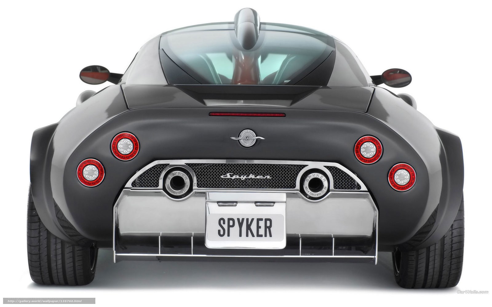 Spyker sports car rear view