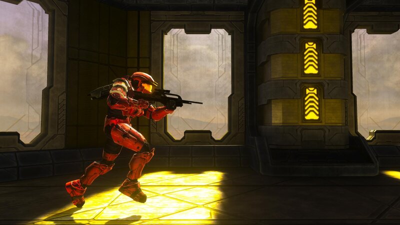 squad member in red armor