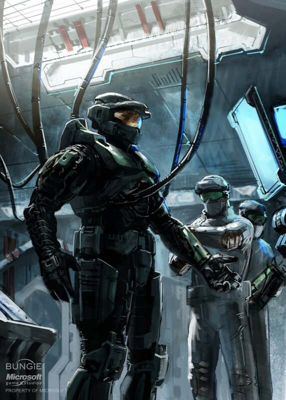 Squad of Armored Soldiers — Gray, Dramatic, Digital Art, Armored Suit