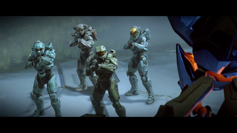 Squad of Armored Soldiers — Gray, Tense