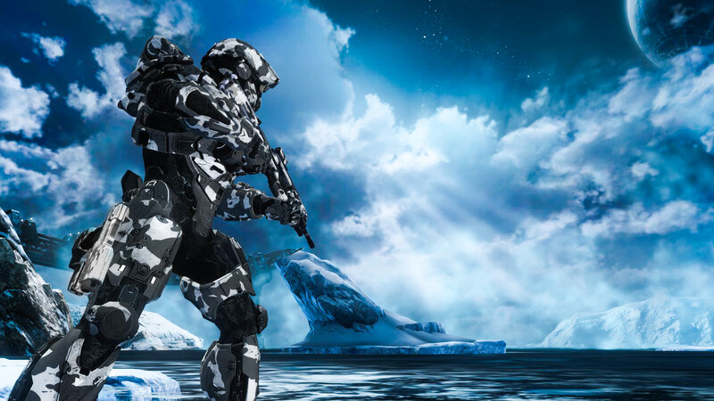 Squad of Soldiers — Blue, Dramatic, Digital Art, Icebergs