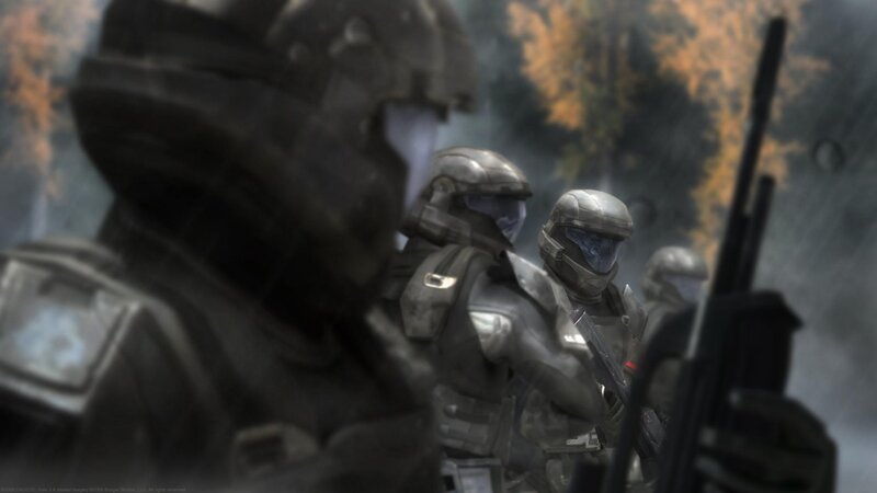 Squad of Soldiers in Armor — Gray, Dramatic, Autumn