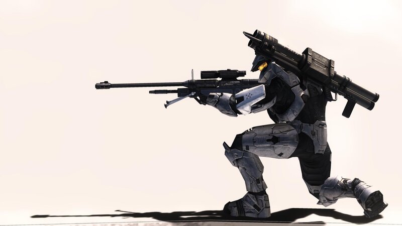 squad sniper in combat stance