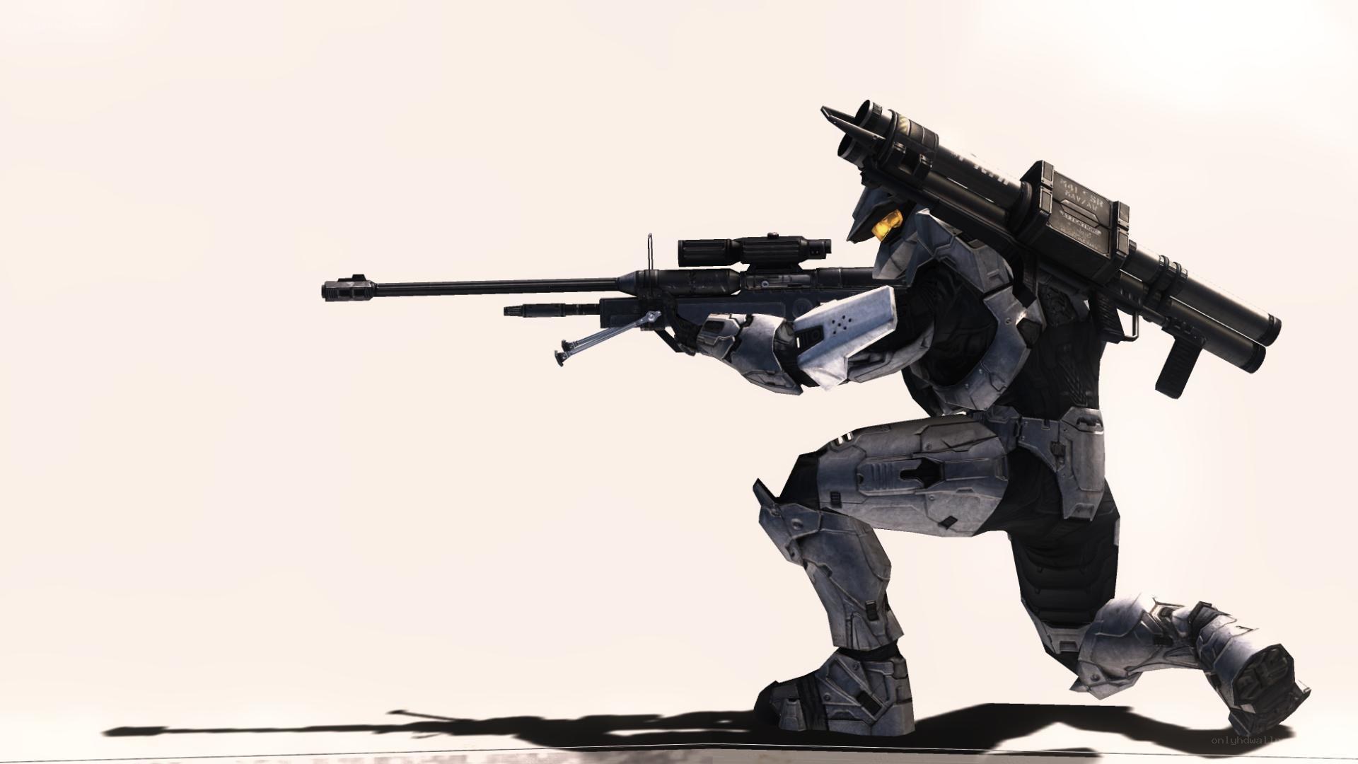 squad sniper in combat stance