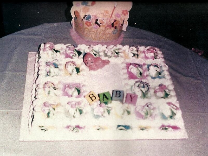 Square Baby Shower Cake