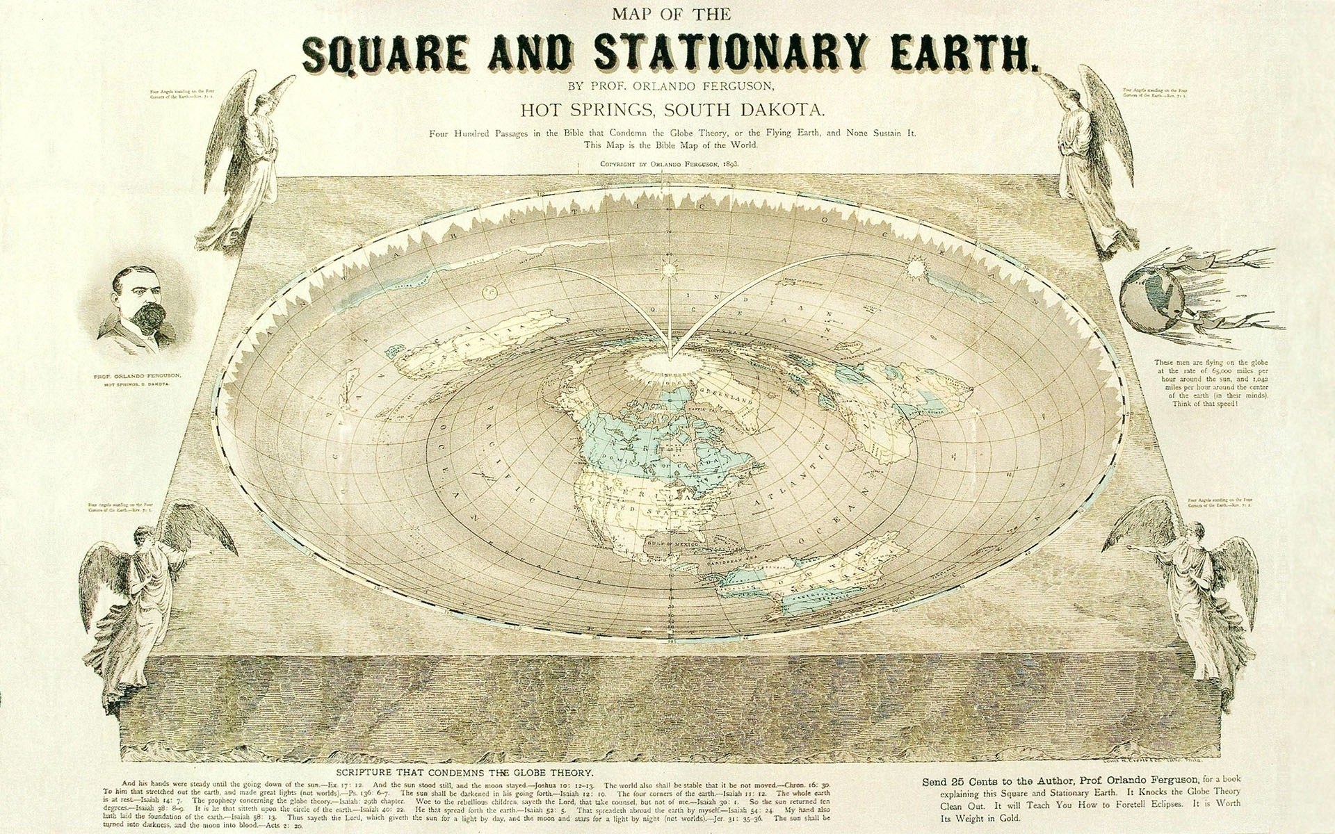 Square Earth Map by Prof. Ferguson