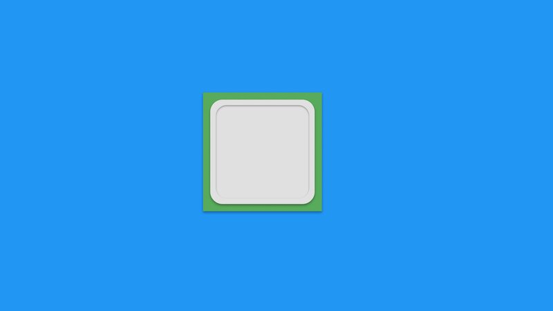 Square Icon on Blue