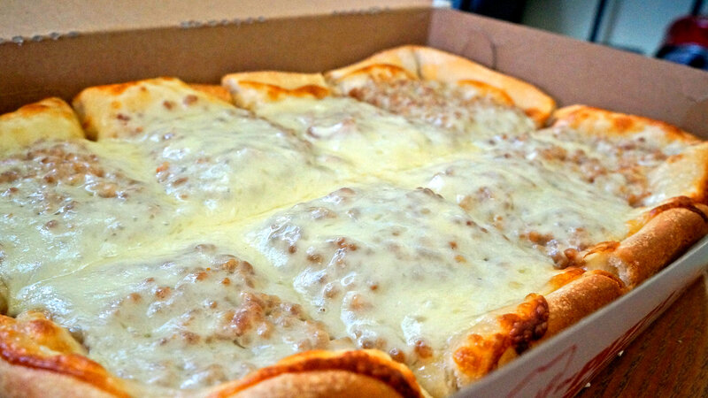 Square Pizza in Box — White
